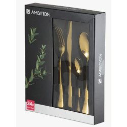 Komplet sztućców Enna Gold 24-elementowy AMBITION