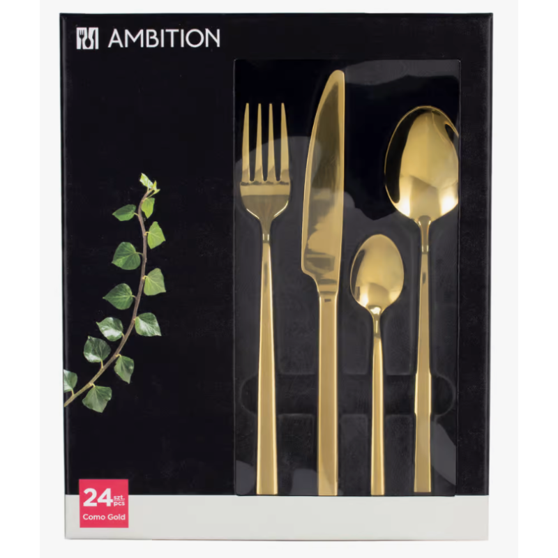 ZŁOTE SZTUĆCE 24EL 6 OSÓB AMBITION GOLD