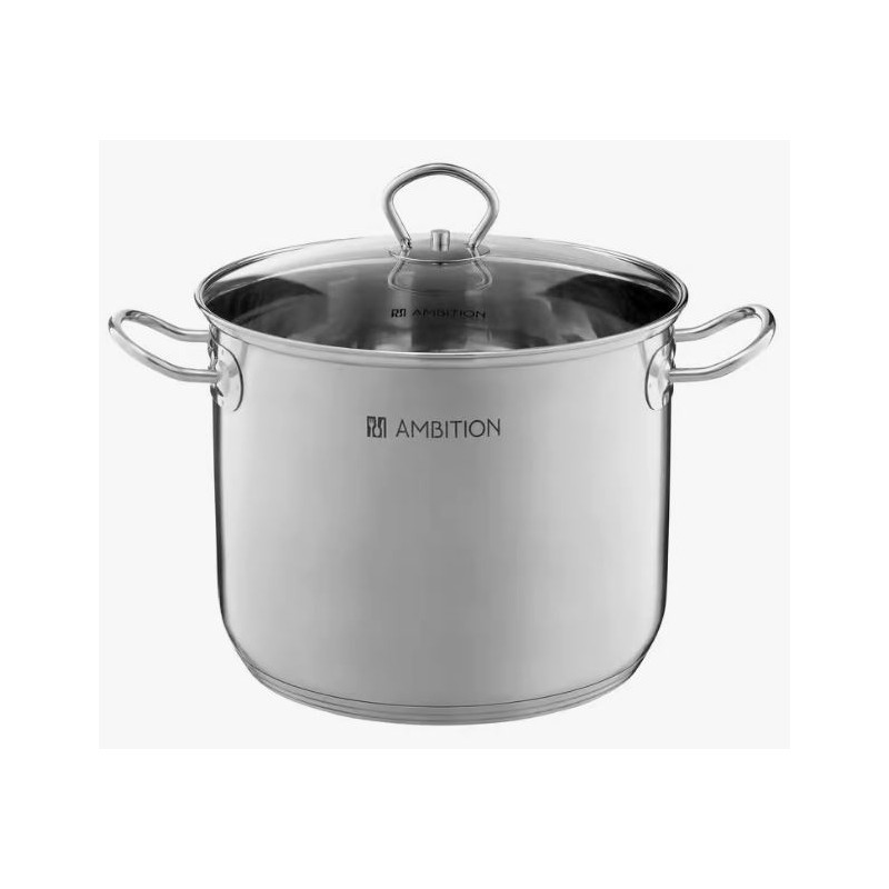 Garnek wysoki Acero ze szklaną pokrywą 24 cm / 8,6 l AMBITION