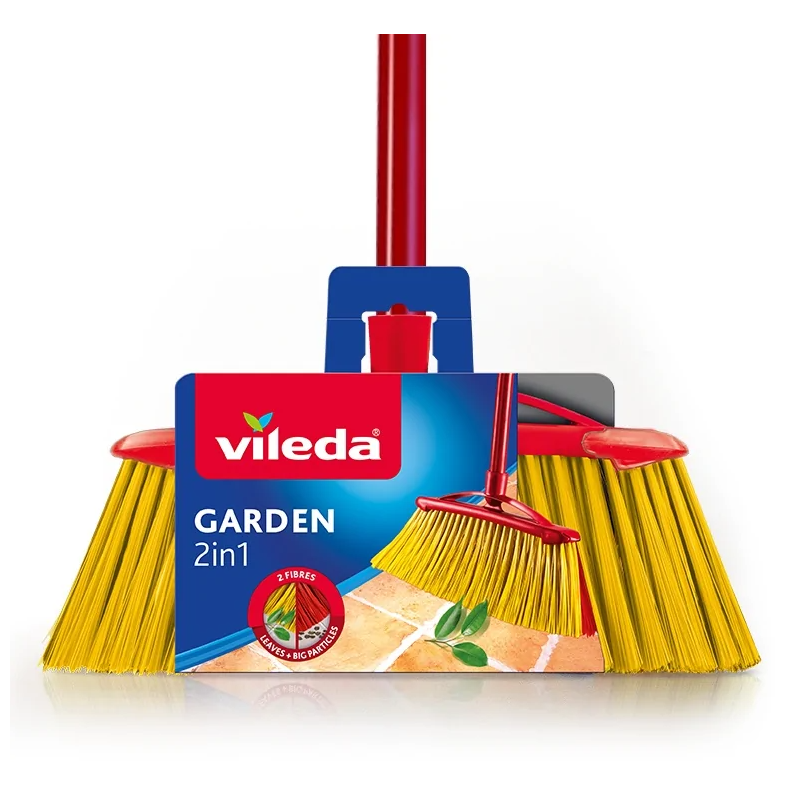 VILEDA Garden szczotka głowica z kijem do użytku zewnętrznego