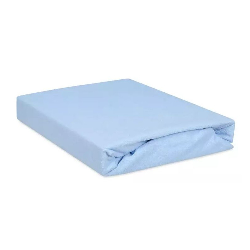 PRZEŚCIERADŁO FROTTE Z GUMKĄ ROZ. 210/220X190/200 PREMIUM NIEBIESKI