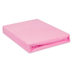 PRZEŚCIERADŁO FROTTE Z GUMKĄ ROZ. 150/160X190/200 PREMIUM RÓŻ