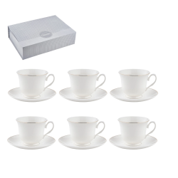 Komplet Filiżanek Florina Classic porcelana 240 ml zestaw 6 szt.