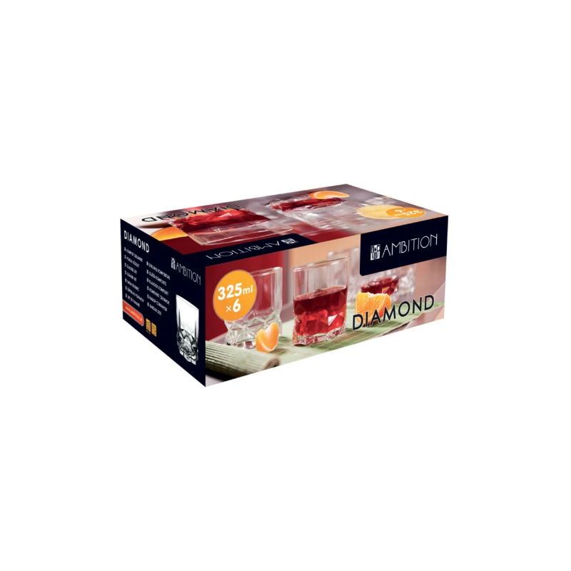 AMBITION 6 SZKLANEK /325ML DIAMOND